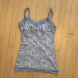 Abercrombie & Fitch Blue Floral Lace Cami